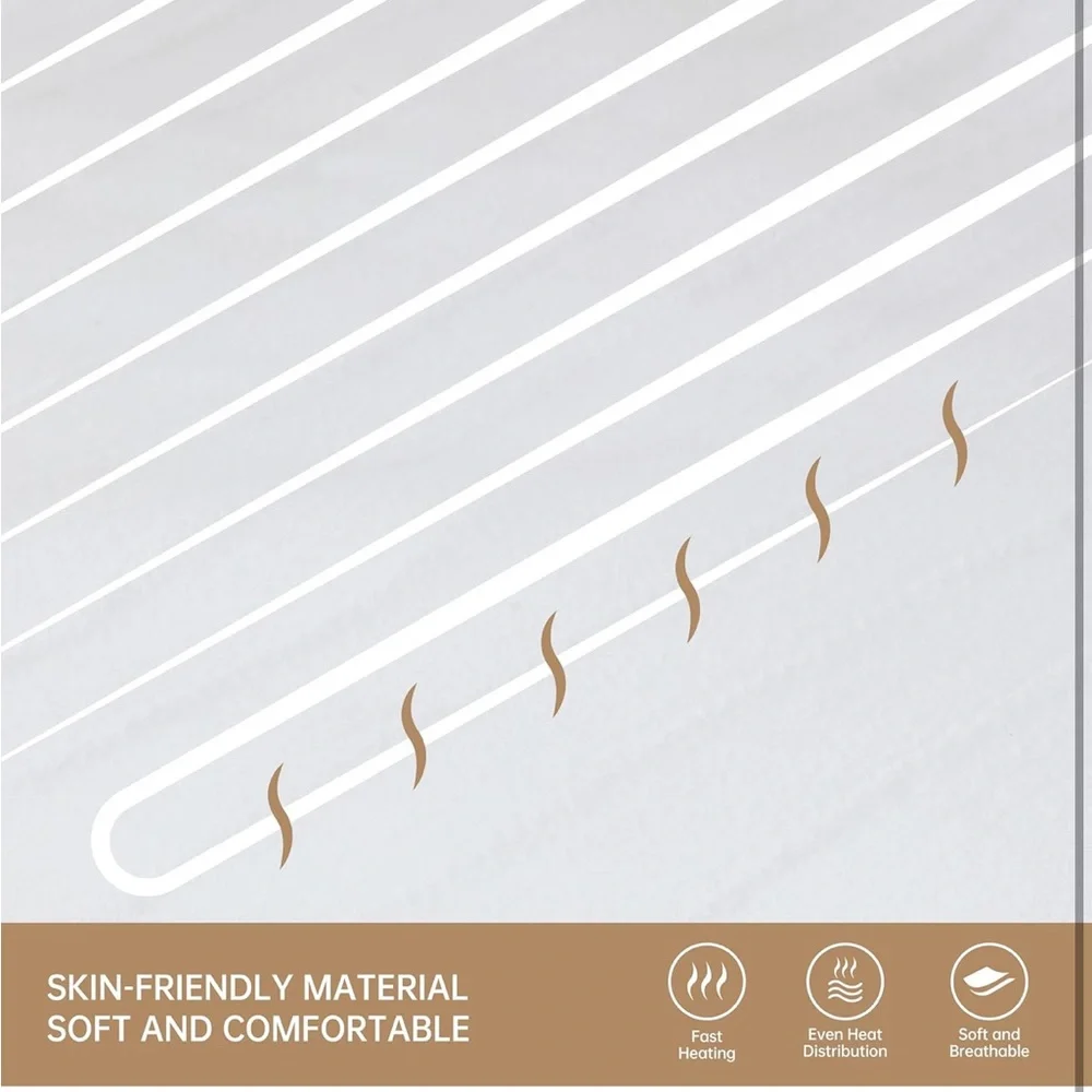 Bwarm Electric Heated Mattress Pad Full Size, 54